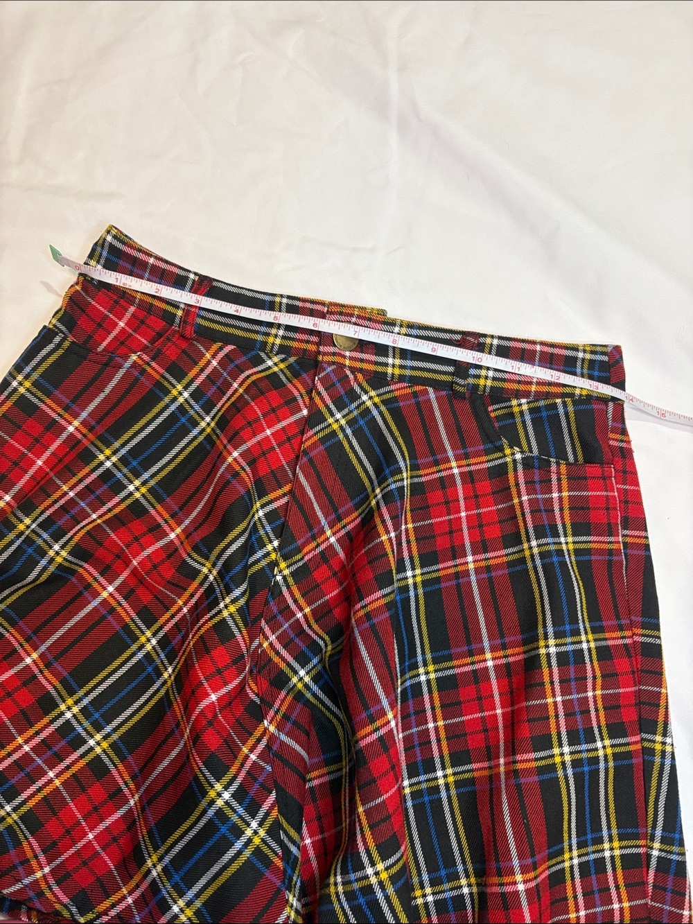 Marilyn Monroe Apparel Classic Red Plaid Academic Grunge Twirl Mini Skirt XS - Picture 4 of 7